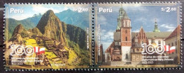 Peru 2023, 100 Years Of Diplomatic Relations With Poland, MNH Stamps Strip - Peru