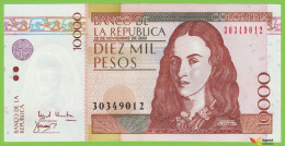 Voyo COLOMBIA 10000 Pesos 2002(2004) P453e B990g UNC - Kolumbien