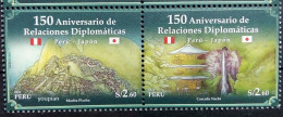 Peru 2023, 150 Years Diplomatic Relations With Japan, MNH Stamps Strip - Perú