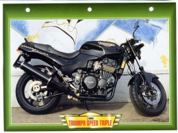 TRIUMPH SPEED TRIPLE 1995 Technique  Illustrée Documentée  Motos Roadster Fiche  Moto - Sport