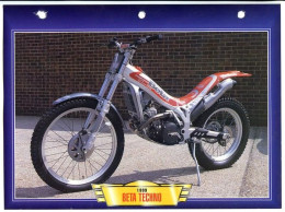 BETA TECHNO   1999  Technique  Illustrée Documentée  Motos Tout Terrain Sport Fiche  Moto - Sport