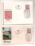 Österreich 1965 MiNr.: 1194by Steyr 2 Briefe Ersttag; Austria FDC Scott: 701  YT: 959BA Sg: 1321 - FDC