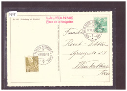 CARTE POSTALE - LAUSANNE - PLACE DE LA NAVIGATION - SCHWEIZ. AUTOMOBIL POSTBUREAU - TB - Marcophilie