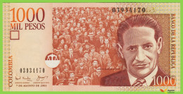 Voyo COLOMBIA 1000 Pesos 2001(2002) P450a B985a UNC - Kolumbien