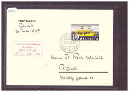 CARTE POSTALE - GENEVE - MEETING D'AVIATION 1949 - SCHWEIZ. AUTOMOBIL POSTBUREAU - TB - Postmark Collection