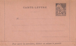 Colonies Francaise Postes 25 C. Carte Lettre - Sonstige & Ohne Zuordnung