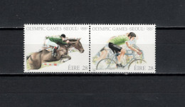 Ireland 1988 Olympic Games Seoul, Equestrian, Cycling Set Of 2 MNH - Sommer 1988: Seoul