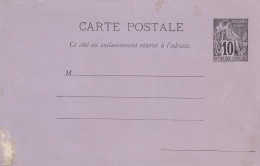 Colonies Francaise Postes 10 C. Carte - Color Doppio - Other & Unclassified