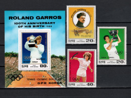 North Korea 1988 Olympic Games, Tennis Set Of 3 + S/s MNH - Ete 1988: Séoul