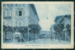 Pistoia Montecatini Viale Forini PIEGATA Cartolina WX2425 - Pistoia