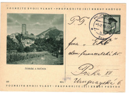 Illustrated Postal Card Žebrák A Točník PC Hudlice CDV69 100 - Postkaarten