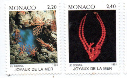 MONACO -- Timbres 2 F. 20 Et 2 F. 40 -- Joyaux De La Mer - Ongebruikt