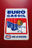 Autocollant "ESSO Aime Les Routiers - EURO GASOIL - Années 60/70" - Pegatinas