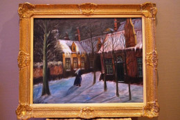 Winteravond / A. De Vriendt 1945 / Brugge - Huiles