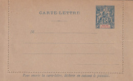 Entier Golfe De Benin Colonies Francaise Postes 15 C. Carte -Lettre - Unused Stamps