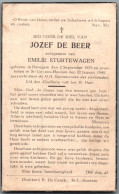 Bidprentje Bavegem - De Beer Jozef (1879-1940) - Santini