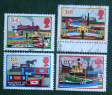 INLAND WATERWAYS Boat Shiff (Mi 1459-1462) 1993 Used Gebruikt Oblitere ENGLAND GRANDE-BRETAGNE GB GREAT BRITAIN - Used Stamps