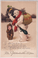 Die Besten Glückwünsche Zum Neuen Jahre - Kind Schneemann - Gelaufen 1927 Ab Bern - Neujahr