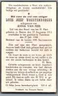 Bidprentje Beerse - Woestenborghs Louis Jozef (1911-1946) - Santini