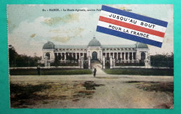 10C INDOCHINE HAIPHONG CARTE POSTALE HANOI TONKIN + VIGNETTE JUSQU'AU BOUT POUR LA FRANCE 1915 COVER FRANCE - Covers & Documents