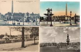 PARIS -CINQ  VUES DIVERSES DE LA PLACE DE LA CONCORDE - Plazas