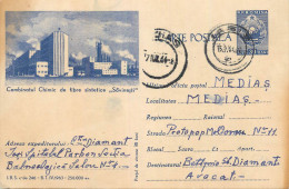 Postal Stationery Postcard Romania Combinat Chimic Savinesti - Romania