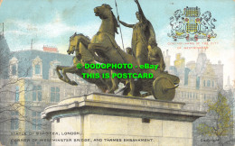 R470275 London. Statue Of Boadicea. Corner Of Westminster Bridge And Thames Emba - Autres & Non Classés