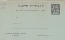 Entier Cote D'Ivoire Colonies Francaise Postes 10 C. Carte - Réponse - Unused Stamps