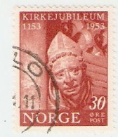 Sello Usado Noruega. Yvert Nº 348. Kizkejubileum 1153-1953. 2noruega-348u - Sonstige & Ohne Zuordnung