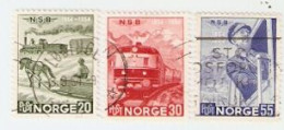 Sellos Usados Noruega. Yvert Nº 349-51. NSB. Ferrocarriles. 2noruega-349-51u - Otros & Sin Clasificación