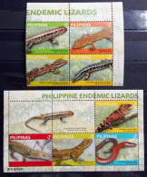 Philippines 2011, Lizards, Two MNH S/S - Filipinas