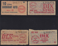 Titres De Répartition De Carburant (4) Dont 3 De 1949 - Timbres