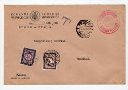 1934. KINGDOM OF YUGOSLAVIA,SERBIA,ZEMUN,NAVY COMMAND,OFFICIAL TO BELGRADE,POSTAGE DUE - Strafport