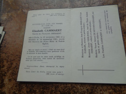 --Doodsprentje/Bidprentje  Elisabeth CAMMAERT   Uccle 1866-1961  (Vve François ISEBAERT) - Godsdienst & Esoterisme