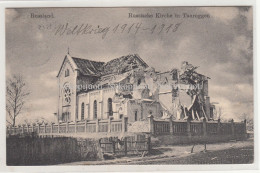 Tauragė, Sugriauta Bažnyčia, Apie 1916 M. Atvirukas - Litauen