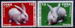 Cuba - 2011 - Rabbits - Yv 4947/48 - Conigli