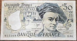 Billet 50 Francs QUENTIN DE LA TOUR 1991 France R.64 - 50 F 1976-1992 ''quentin De La Tour''