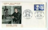 DE844-FDC 1967 MADAME CURIE Dans Son Laboratoire En 1923+Timbre F.0,60 - 1960-1969