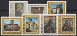 Bulgarien 1966 Bulgarische Kunst Gemälde Kirchen 1605/11 Postfrisch - Unused Stamps