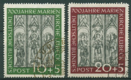 Bund 1951 700 Jahre Marienkirche Lübeck 139/40 Gestempelt - Gebruikt