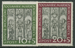 Bund 1951 700 Jahre Marienkirche Lübeck 139/40 Mit Falz - Unused Stamps