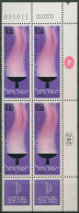 Israel 1970 Gefallenen-Gedenktag 469 Mit Tab Plattenblock Postfrisch (C61614) - Unused Stamps (with Tabs)