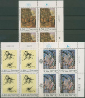 Israel 1978 Kunst Gemälde 733/35 Plattenblock Postfrisch (C61720) - Unused Stamps (without Tabs)