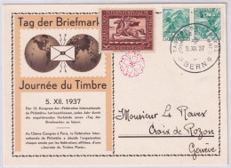 1937-Suisse-Tag Der Briefmarke-Journeé Du Timbre-Giornata Francobollo - Michel K32 Mit Sonderstempel BERN - Mit VIGNETTE - Tete Beche