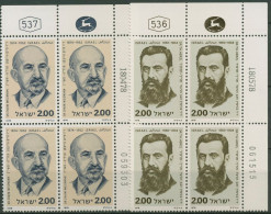 Israel 1978 Persönlichkeiten 761/62 Plattenblock Postfrisch (C61724) - Ongebruikt (zonder Tabs)