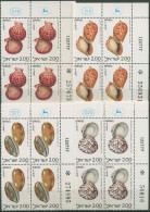 Israel 1977 Tiere Muscheln Schnecken 726/29 Plattenblock Postfrisch (C61718) - Unused Stamps (without Tabs)