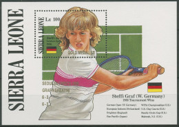 Sierra Leone 1989 Tennis Steffi Graf Turniersiege Block 93 Postfrisch (C62424) - Sierra Leona (1961-...)