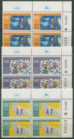 Israel 1977 Kinderzeichnungen 693/95 Plattenblock Postfrisch (C61703) - Nuevos (sin Tab)