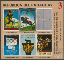 Paraguay 1972 Olympische Sommerspiele München Block 187 Postfrisch (C80525) - Paraguay