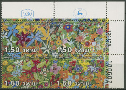 Israel 1978 Gefallenen-Gedenktag Blumen 739/40 Plattenblock Postfrisch (C61721) - Neufs (sans Tabs)